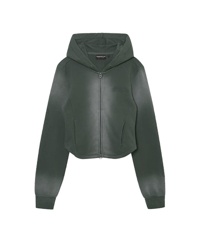 W Vintage Panel Zip-Up Hoodie