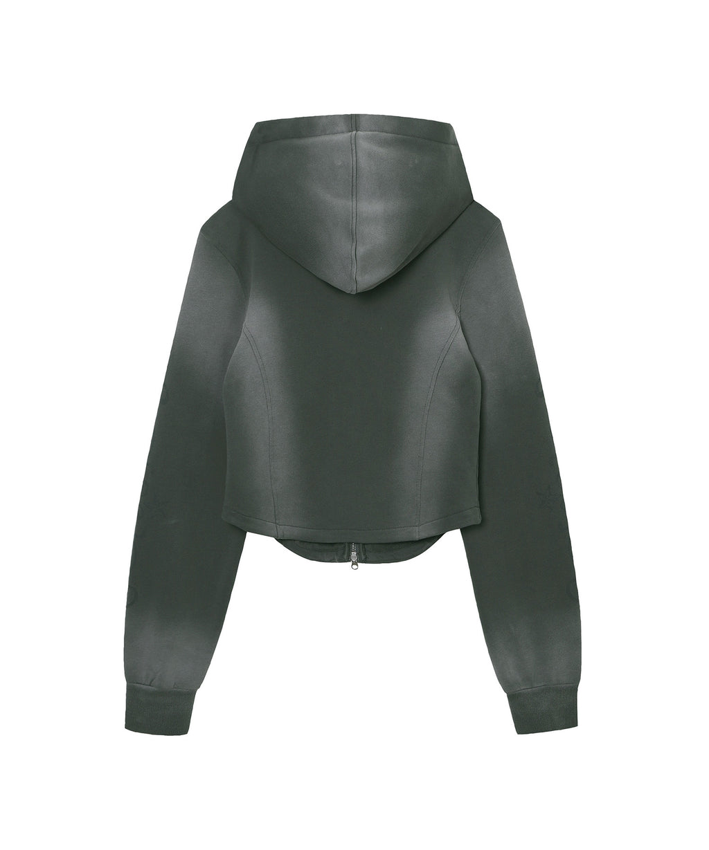 W Vintage Panel Zip-Up Hoodie