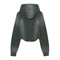 W Vintage Panel Zip-Up Hoodie