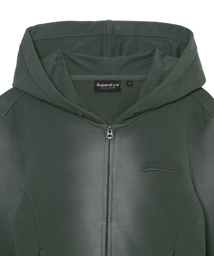 W Vintage Panel Zip-Up Hoodie