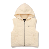 W Knit Padding Vest - Ivory