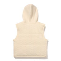 W Knit Padding Vest - Ivory