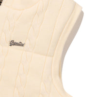 W Knit Padding Vest - Ivory