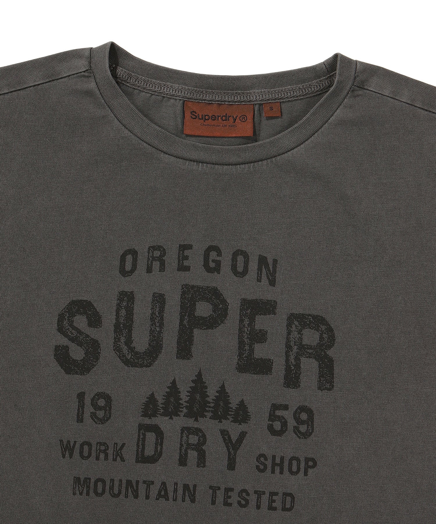 W Crop Fit Vintage Half T-Shirt