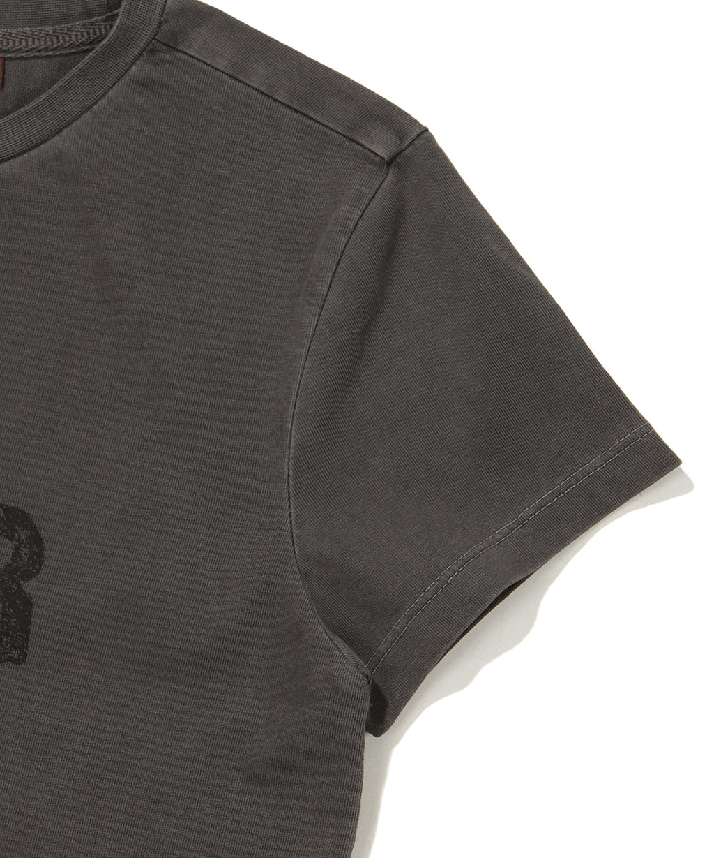 W Crop Fit Vintage Half T-Shirt