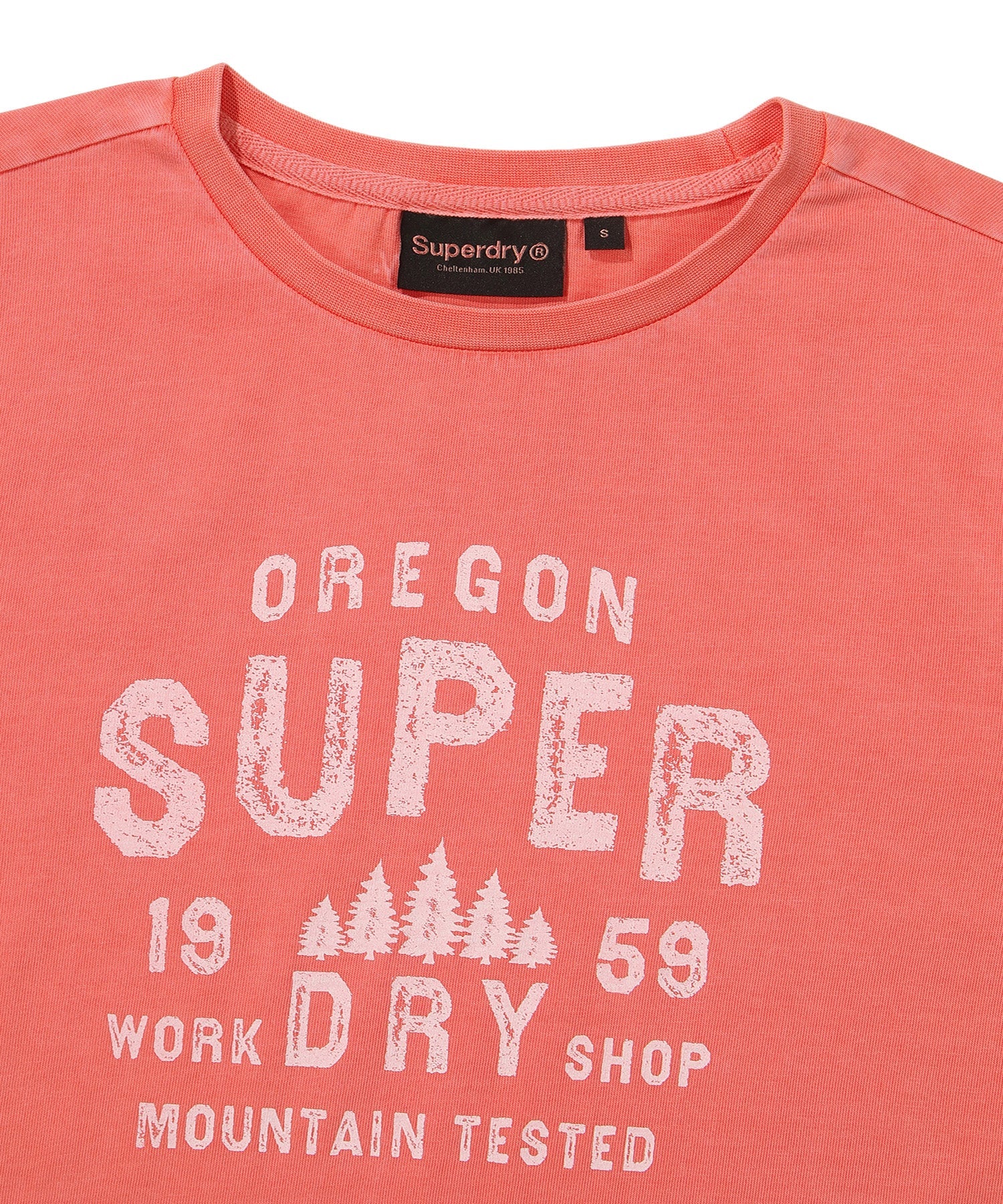 W Crop Fit Vintage Half T-Shirt