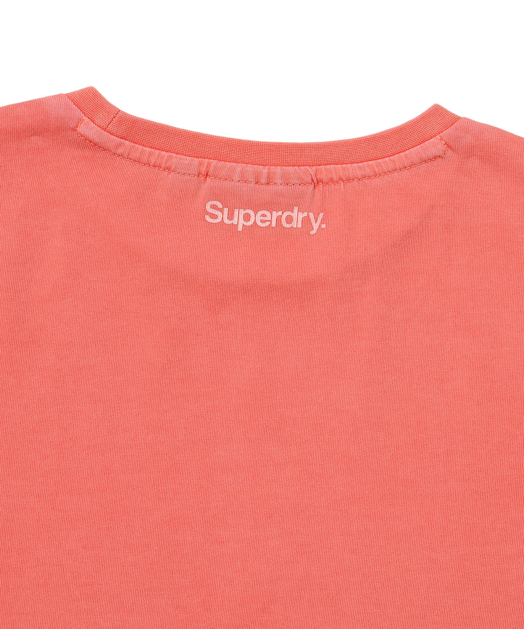 W Crop Fit Vintage Half T-Shirt