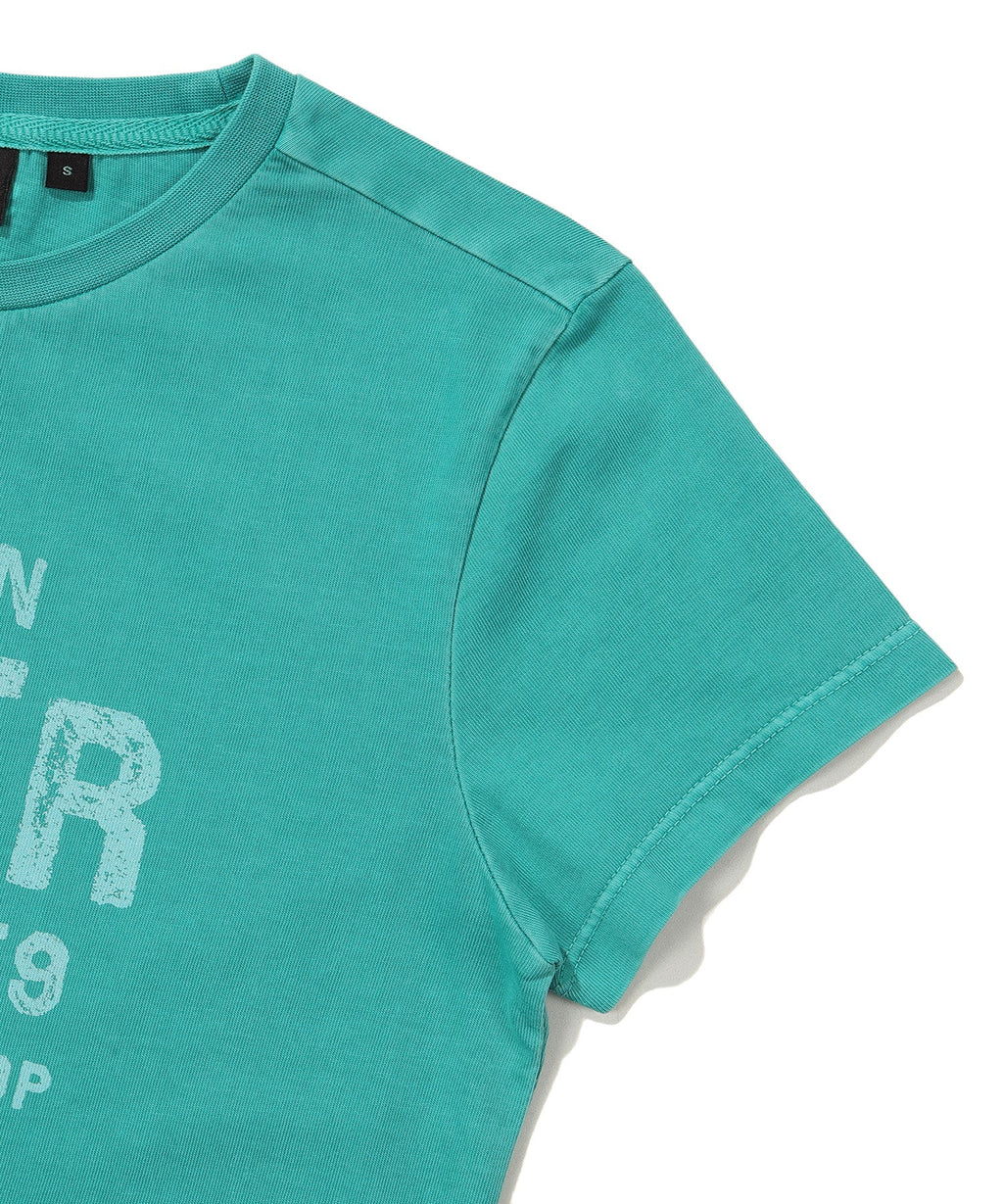 W Crop Fit Vintage Half T-Shirt