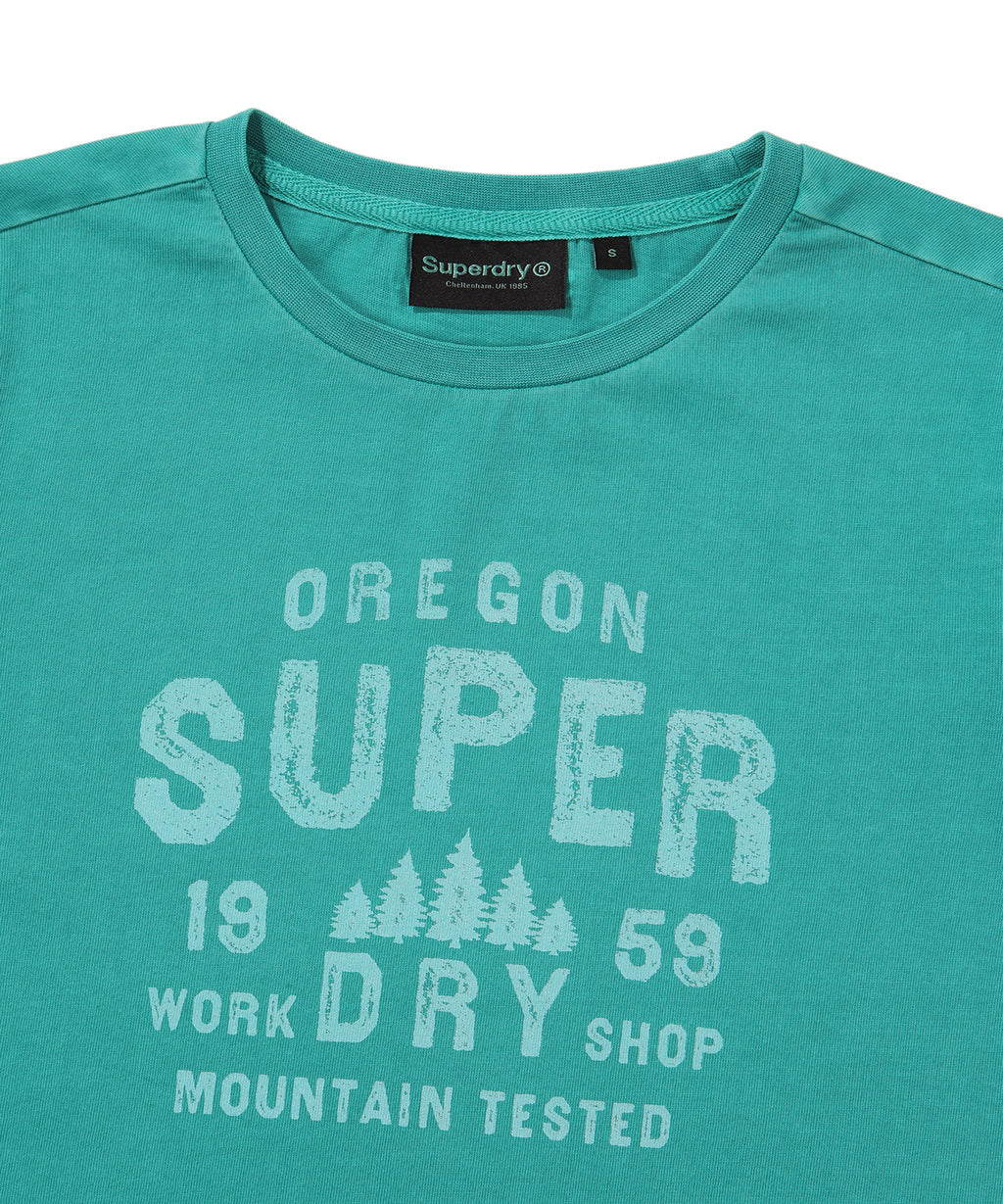 W Crop Fit Vintage Half T-Shirt