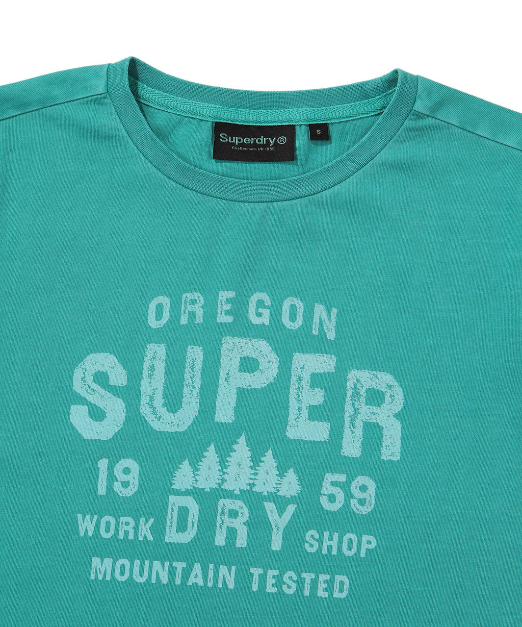 W Crop Fit Vintage Half T-Shirt