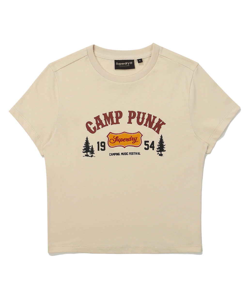 W Crop Camp Half T-Shirt