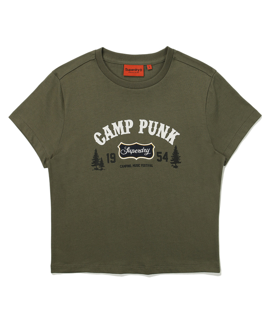 W Crop Camp Half T-Shirt