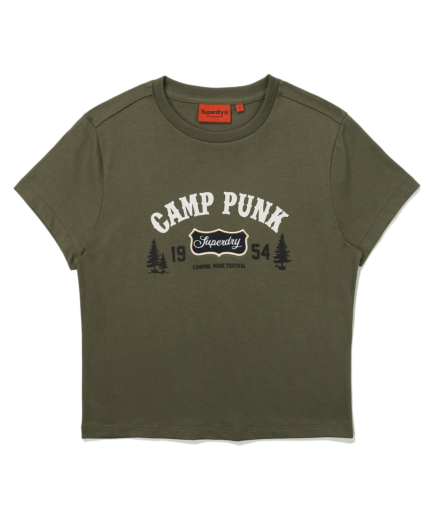 W Crop Camp Half T-Shirt