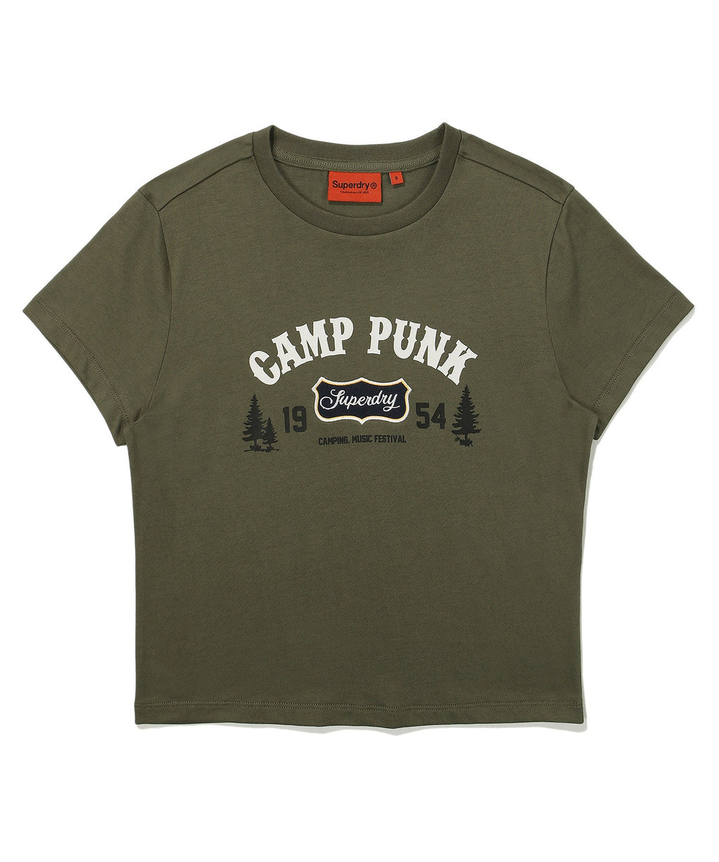 W Crop Camp Half T-Shirt