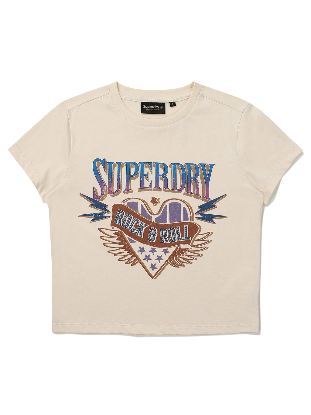 W Crop Heart Half T-Shirts