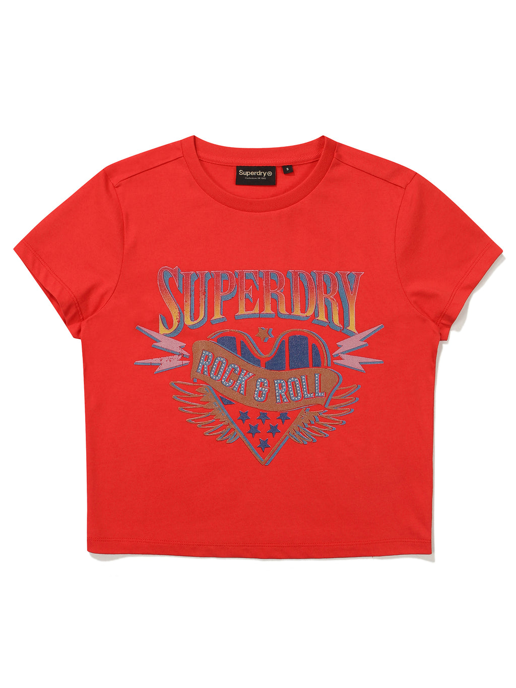 W Crop Heart Half T-Shirts