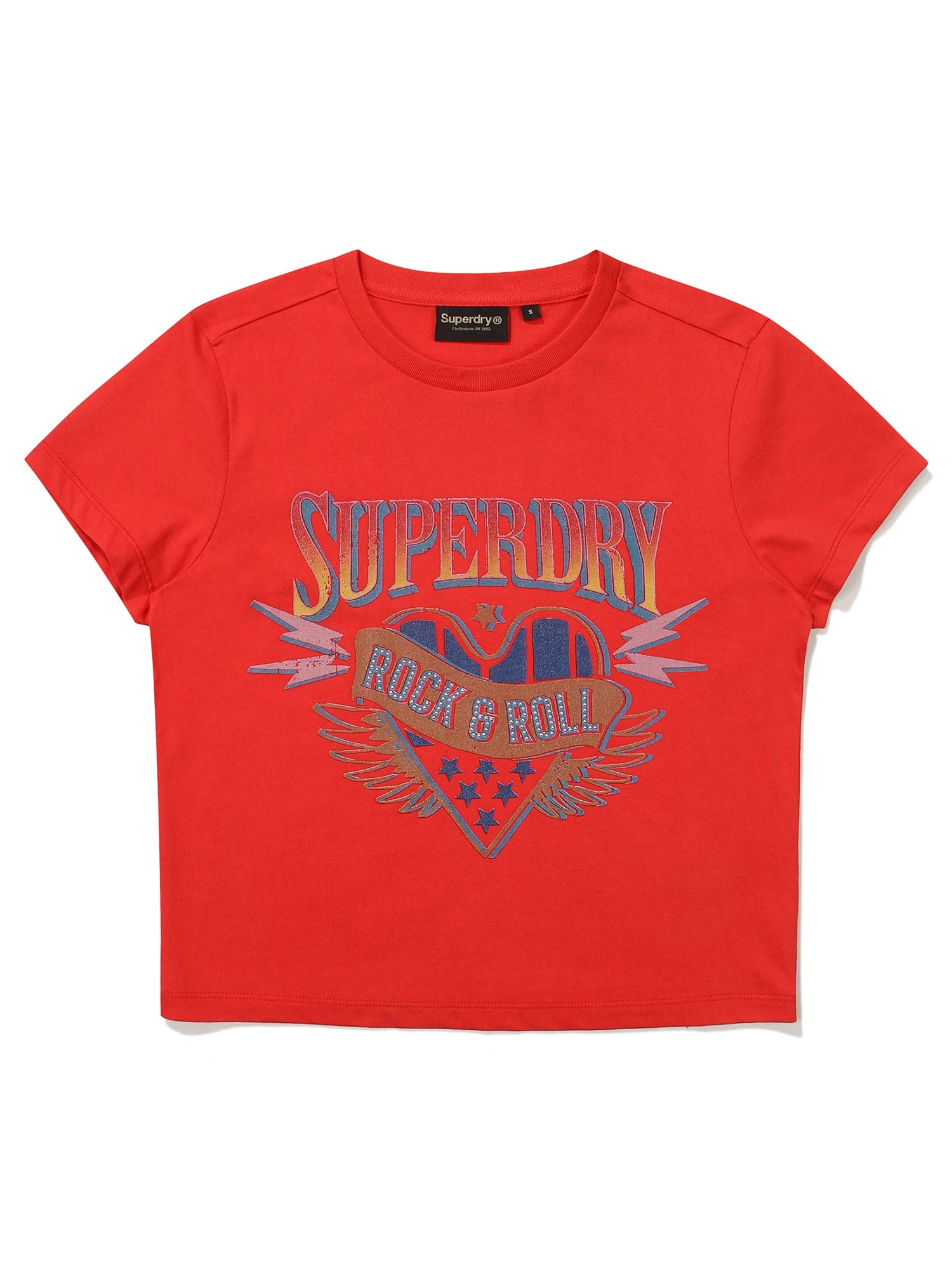 W Crop Heart Half T-Shirts