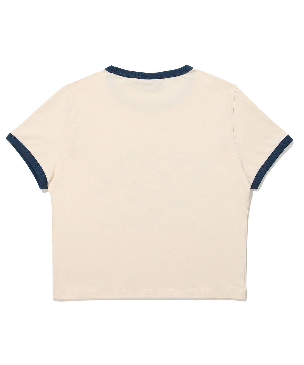W Crop Raglan Festival Half T-Shirt
