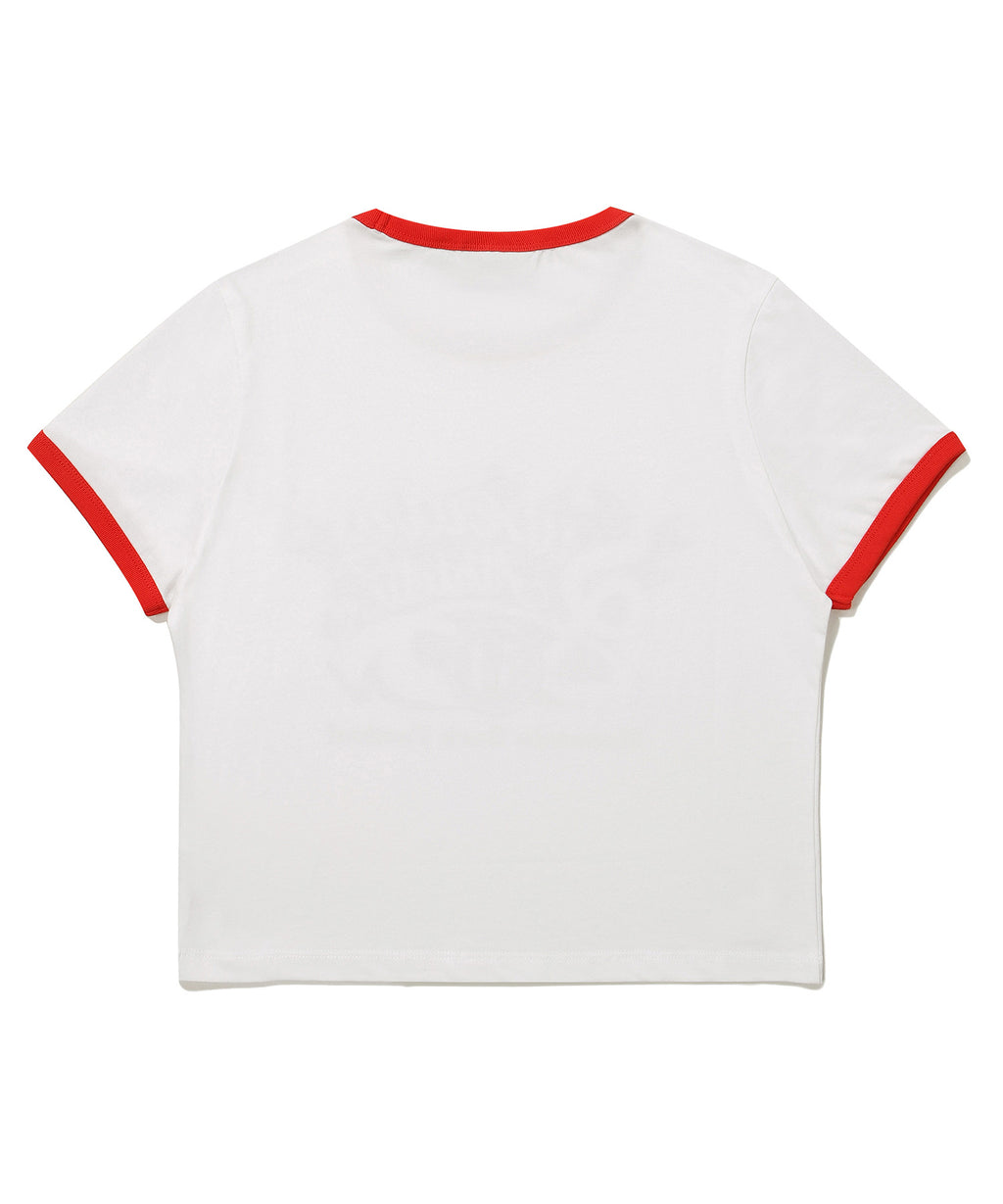 W Crop Raglan Festival Half T-Shirt