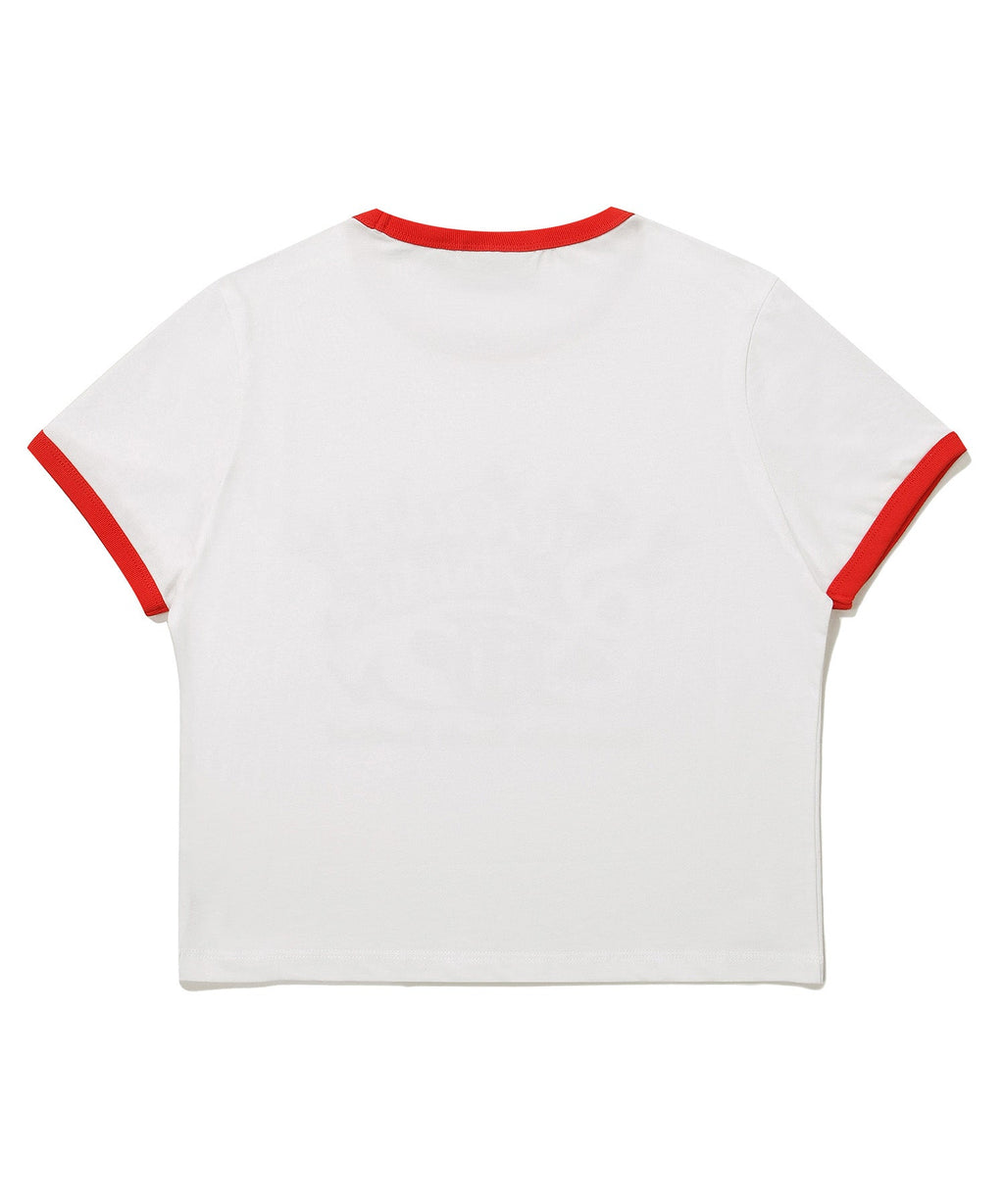 W Crop Raglan Festival Half T-Shirt