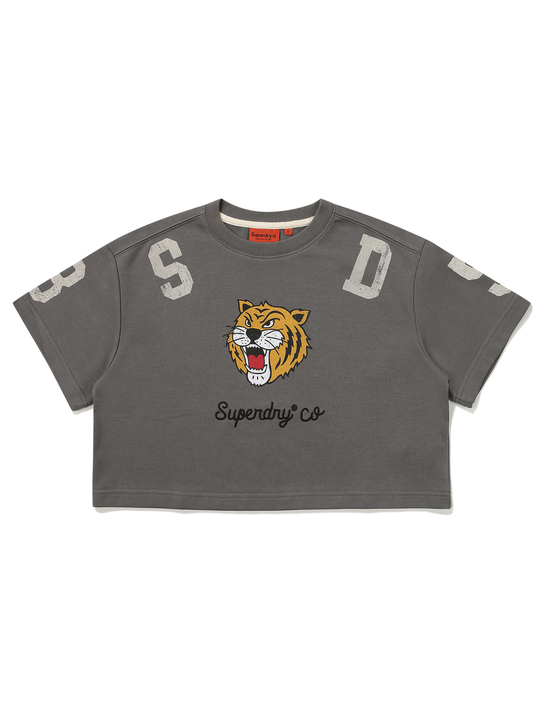 W Super Tiger Half T-Shirts - D/Grey