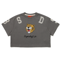 W Super Tiger Half T-Shirts - D/Grey