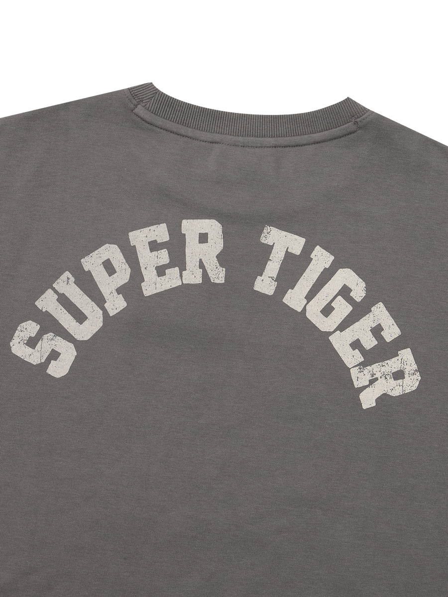 W Super Tiger Half T-Shirts - D/Grey