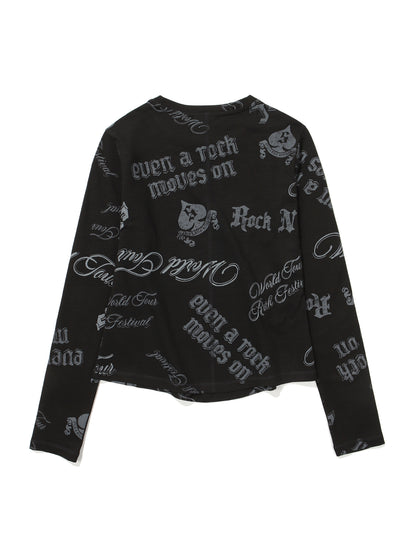 W Graphic Sheer Long Sleeve