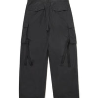 Cargo Wide Parasuit Pants - Black