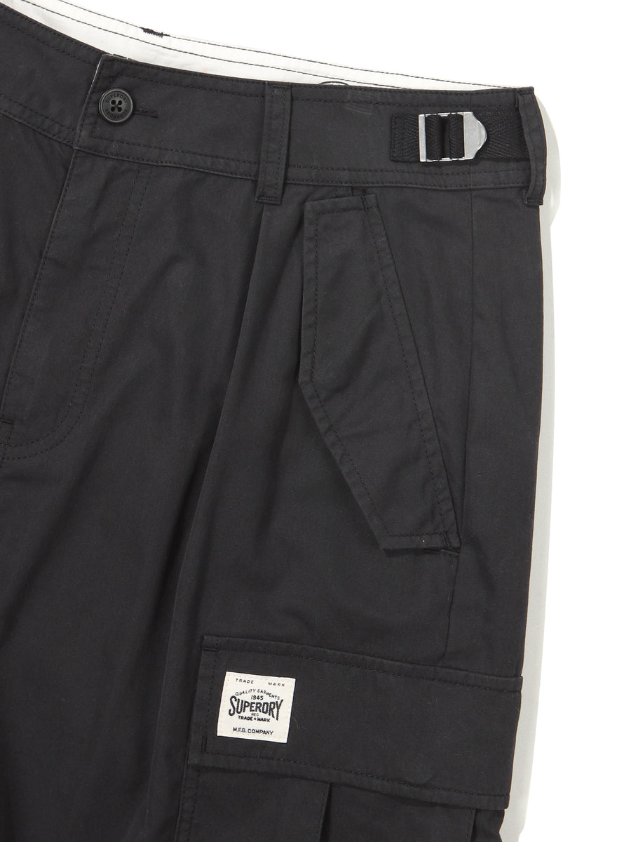 Cargo Wide Parasuit Pants - Black