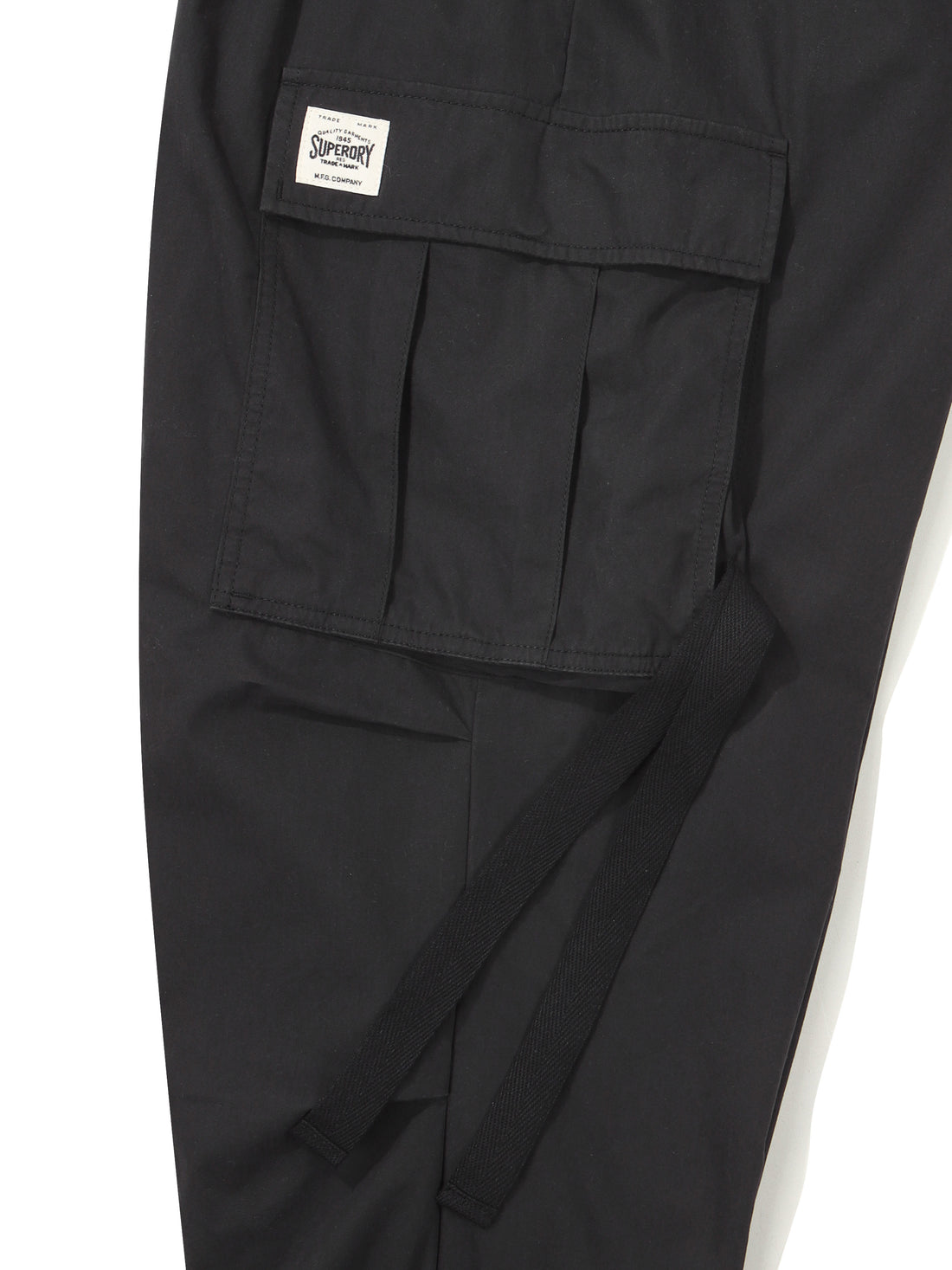 Cargo Wide Parasuit Pants - Black