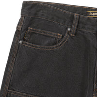 Carpenter Washing Mix Denim Pants - Black