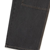 Carpenter Washing Mix Denim Pants - Black