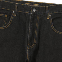 Carpenter Double Knee Denim Pants - Black