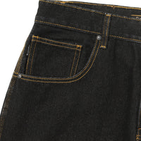 Carpenter Double Knee Denim Pants - Black