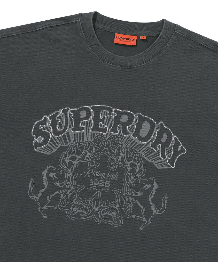 Vintage Work Washed Long Sleeve - D/Grey