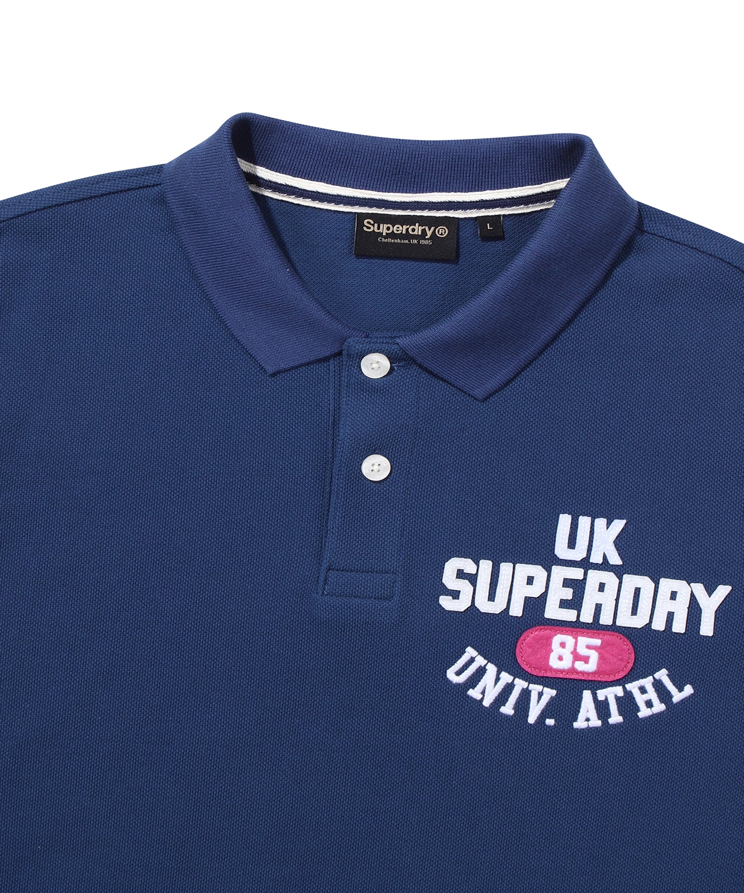 Athletics Felt Polo Shirt - D/Blue
