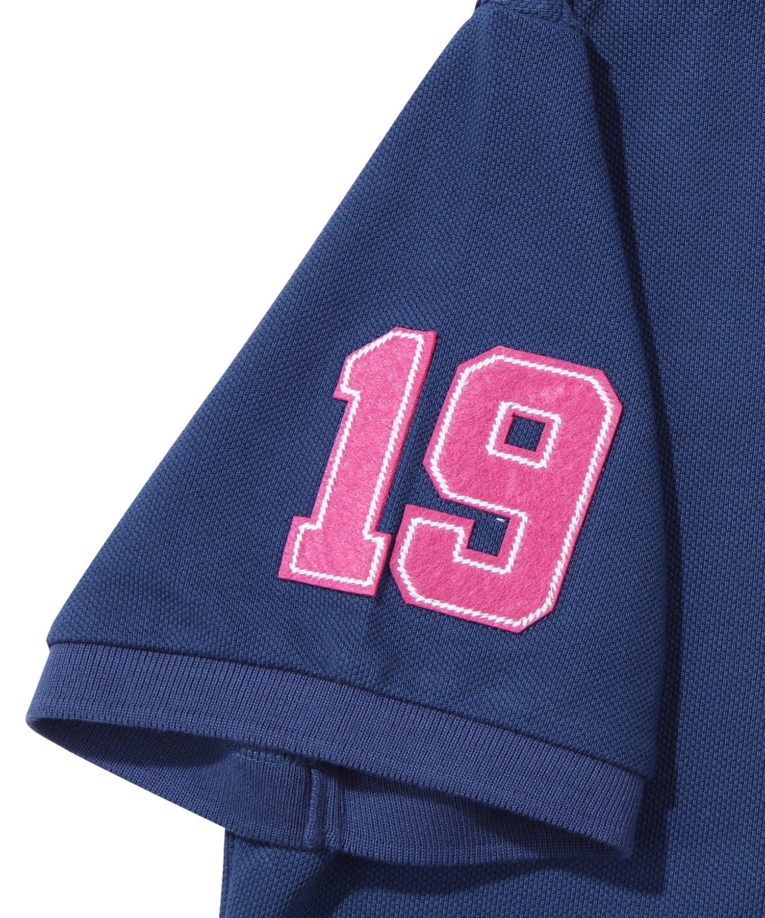 Athletics Felt Polo Shirt - D/Blue