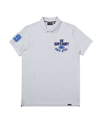 Athletics Felt Polo Shirt - L/Grey