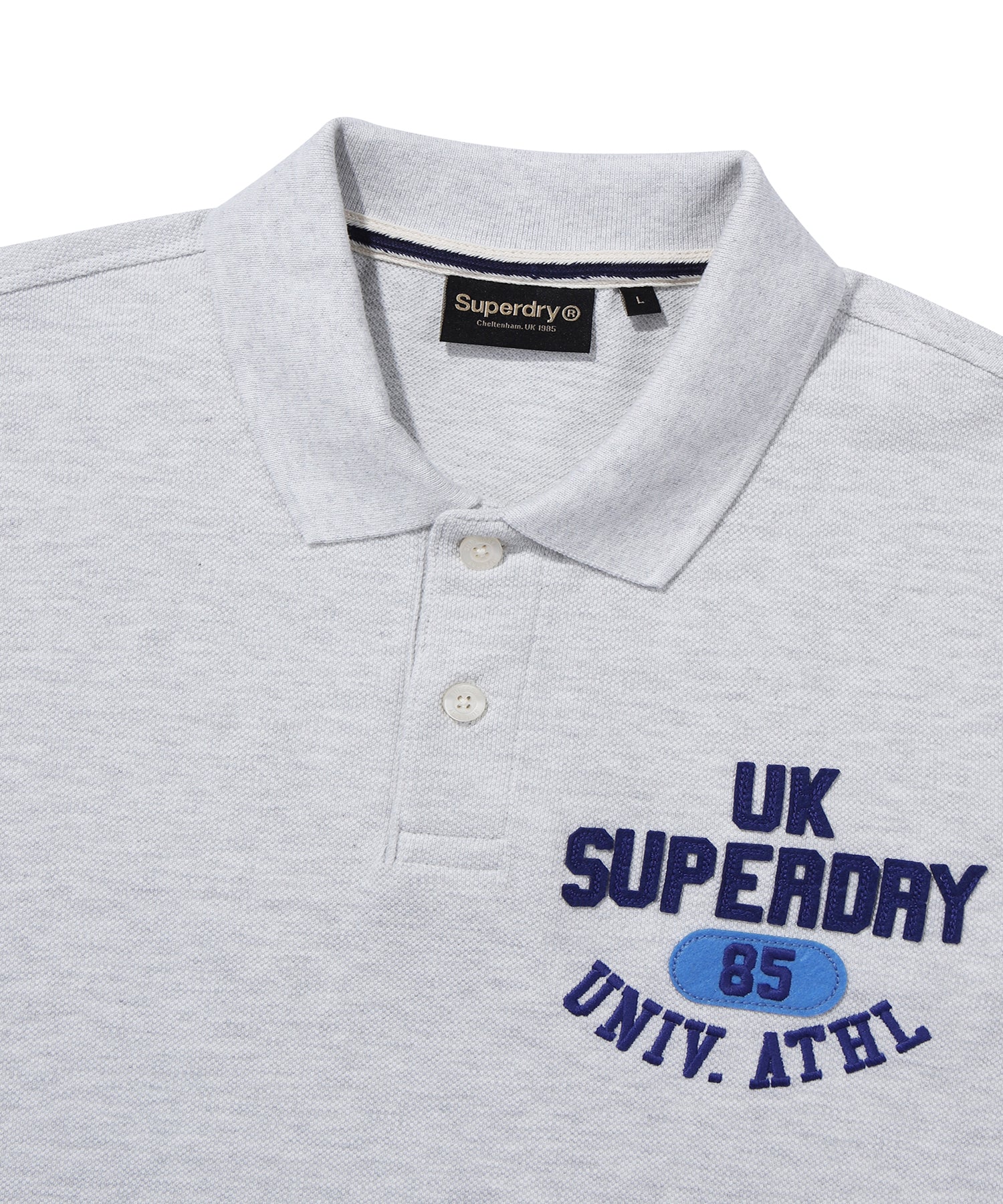 Athletics Felt Polo Shirt - L/Grey