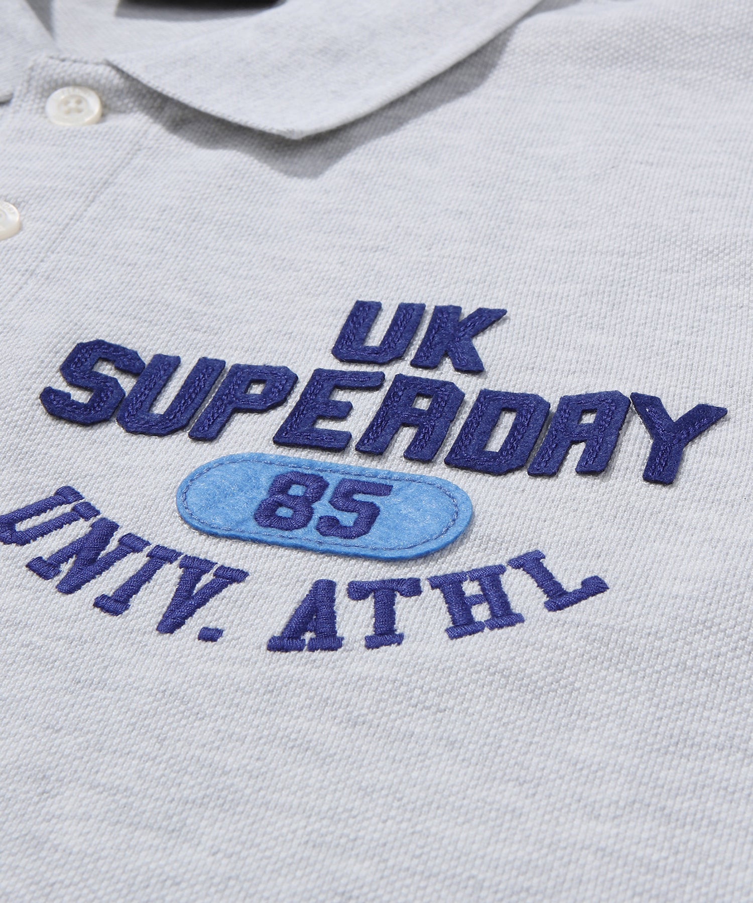 Athletics Felt Polo Shirt - L/Grey