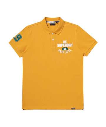 Athletics Felt Polo Shirt - Mustard