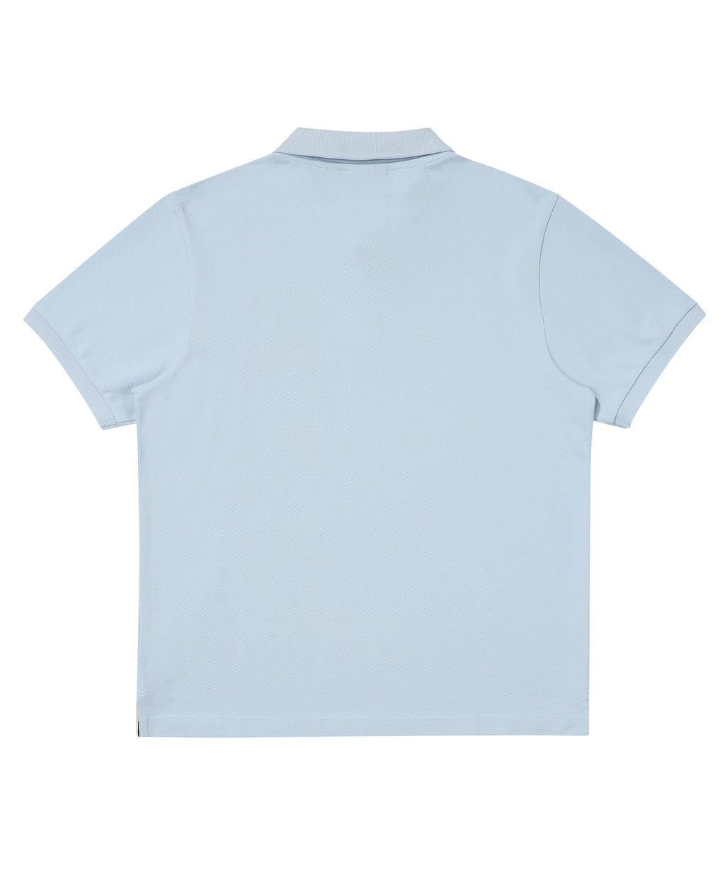 Tiger Logo Polo Shirt - Grey/Blue