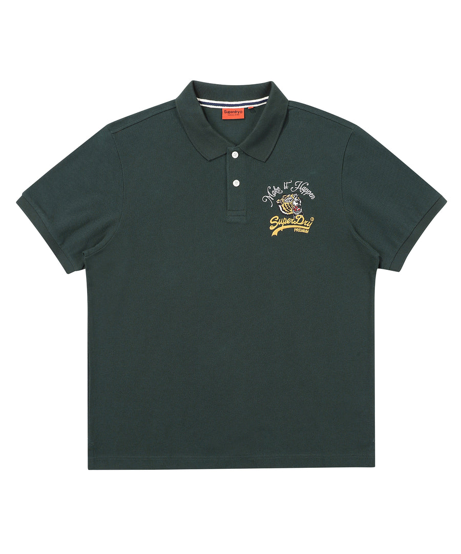 Tiger Logo Polo Shirt - Hunter