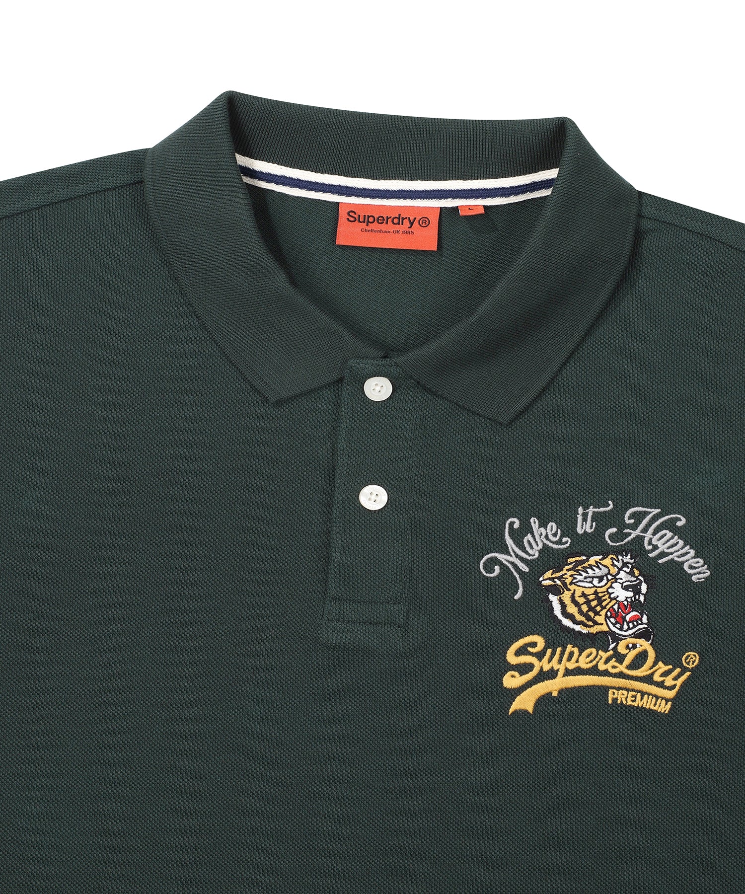 Tiger Logo Polo Shirt - Hunter