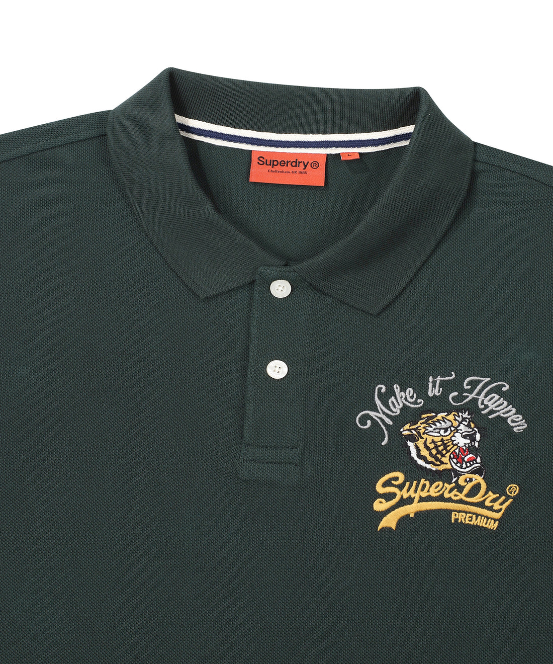 Tiger Logo Polo Shirt - Hunter