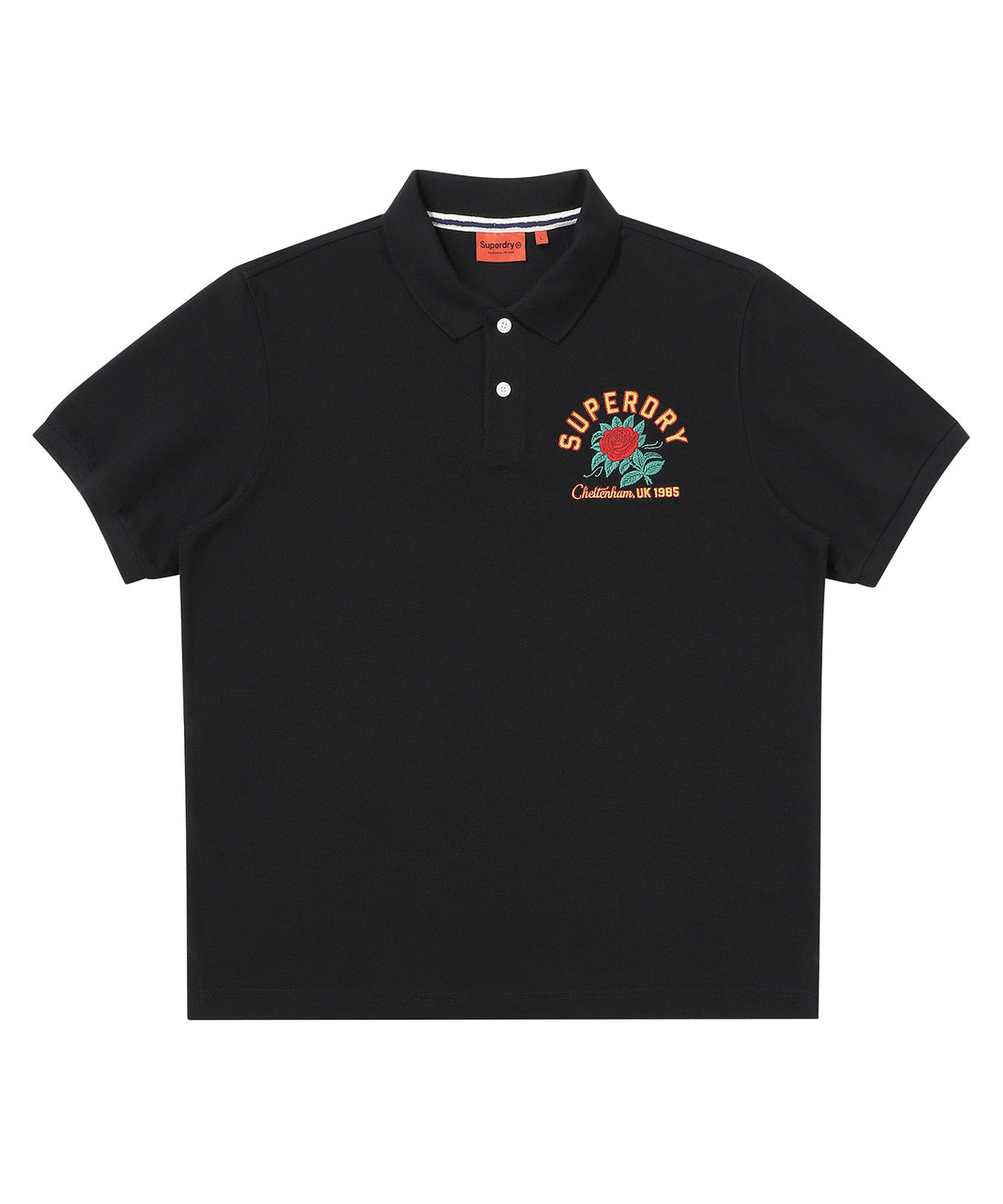 Rose Logo Polo Shirt - Black