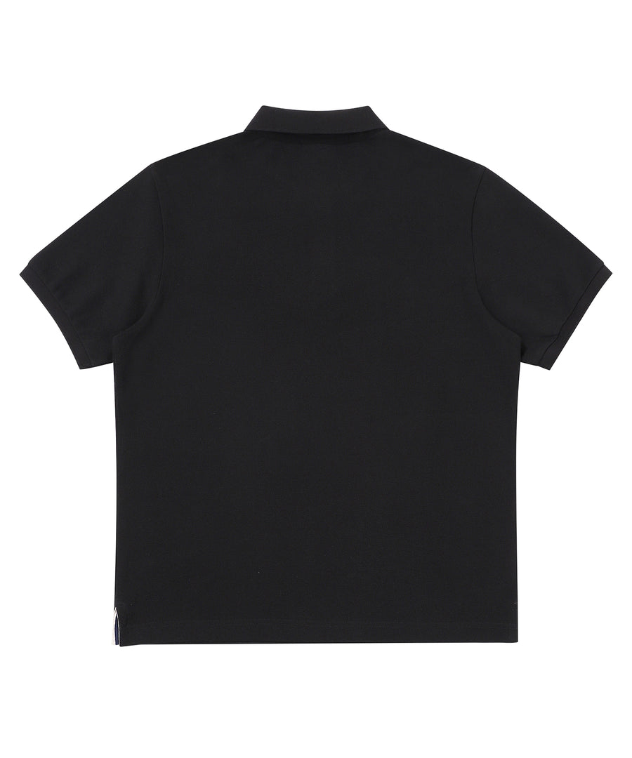 Rose Logo Polo Shirt - Black