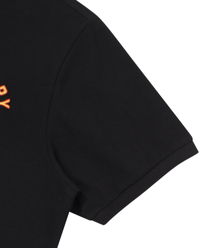 Rose Logo Polo Shirt - Black