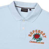 Rose Logo Polo Shirt - Grey/Blue
